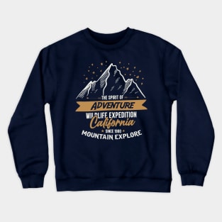 Spirt Of Adventure California Mountains Forest Crewneck Sweatshirt